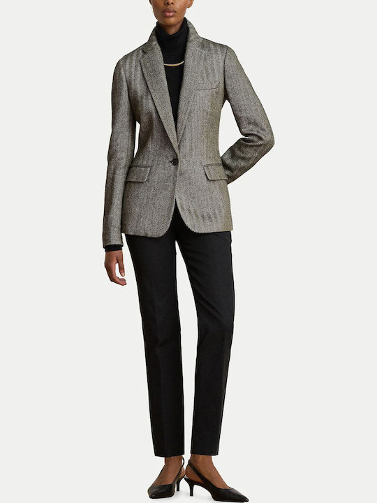 Pantalon de damă din țesătură Negru