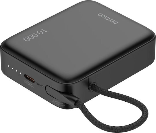 Deltaco PB-CC101 Power Bank 10000mAh 20W με Θύρα USB-C Power Delivery Μαύρο