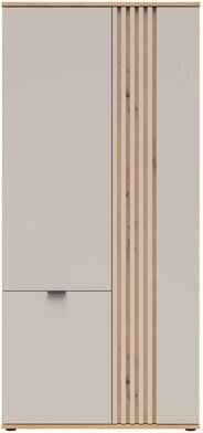 Venvou 105 Double Door Wardrobe with Mirror 90x56x196cm Cashmere Venvou 105 Double Door Wardrobe with Mirror 90x56x196cm Cashmere