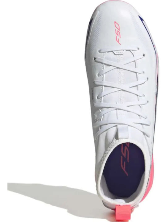 F50 Hyperfast League FG Kids Soccer Cleats With Molded Studs White