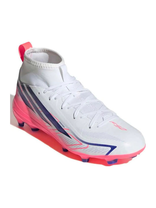 F50 Hyperfast League FG Kids Soccer Cleats With Molded Studs White