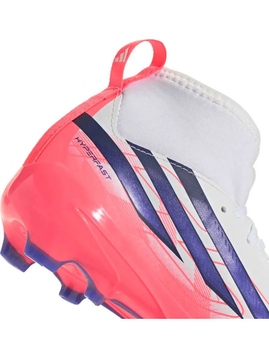 F50 Hyperfast League FG Kids Soccer Cleats With Molded Studs White