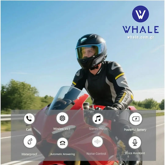 Whale 1 Pro Bluetooth Helmzubehör Jet Open Face Hard Mikrofon