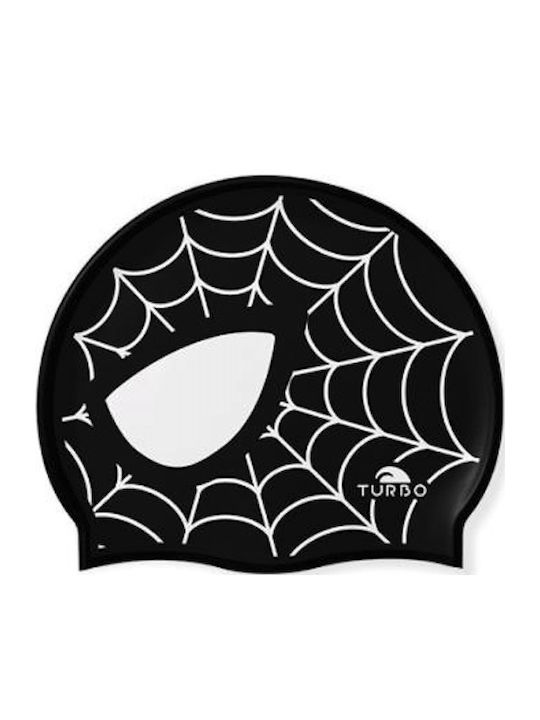 Turbo Black Spidey Eyes Double Sided Silicone Swimming Cap Turbo Red