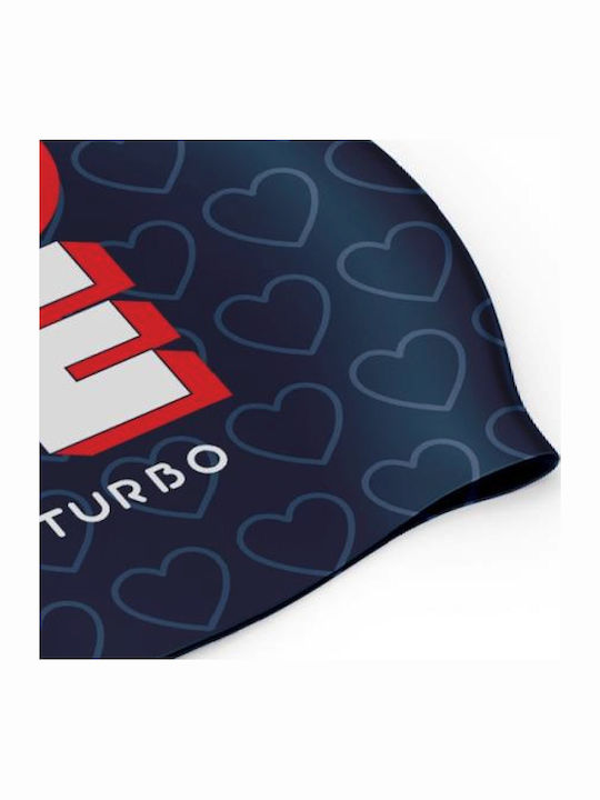 Turbo Love Wins Silicone Swimming Cap Turbo Blue Red