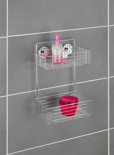 Wenko An der Wand montiert Badezimmerregal Metallisch 38x17x26cm Silber