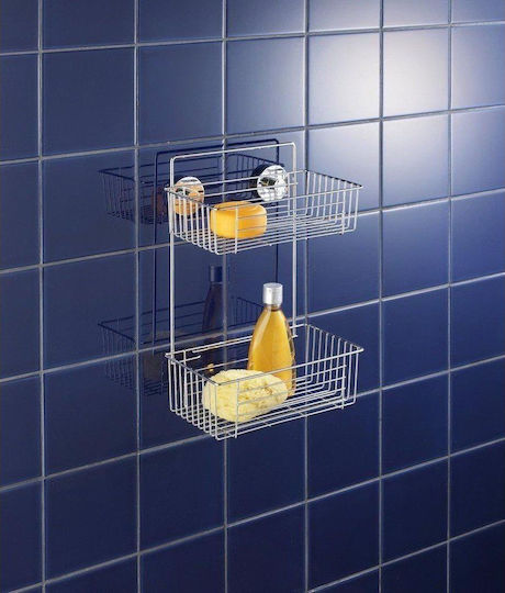 Wenko An der Wand montiert Badezimmerregal Metallisch 38x17x26cm Silber