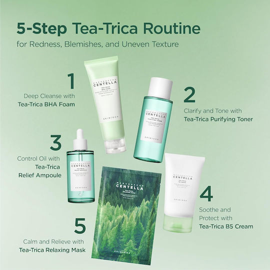 Skin1004 Madagascar Centella Tea-Trica BHA Foam Facial Cleansing Foam for Acne-prone Skin 125ml