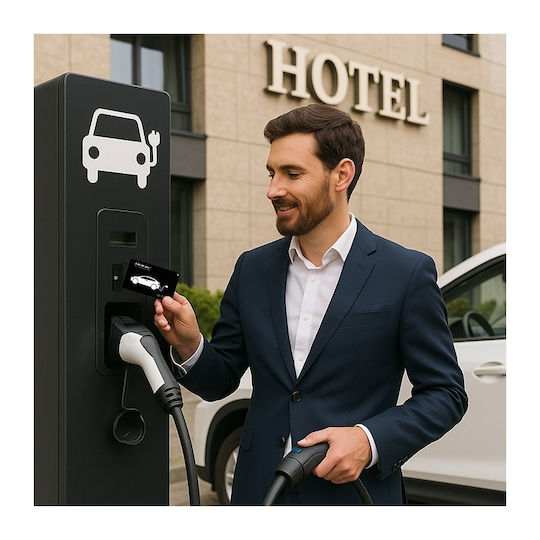 Qoltec Carduri de Proximitate pentru Stație de Încărcare Ev 5 Bucăți Hotel Parcare