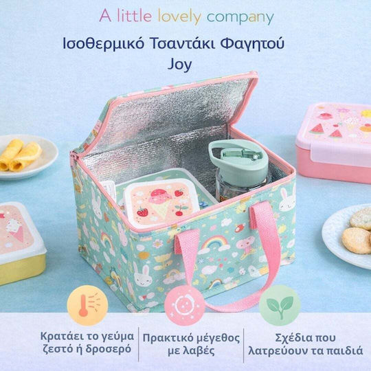 A Little Lovely Company Πλαστικό Παιδικό Σετ Φαγητού Ισοθερμικό