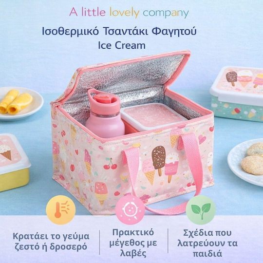A Little Lovely Company Πλαστικό Παιδικό Σετ Φαγητού Ισοθερμικό