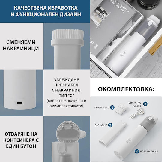 Xiaomi Lydsto H2 Edge Aspirator de mână reîncărcabil Alb