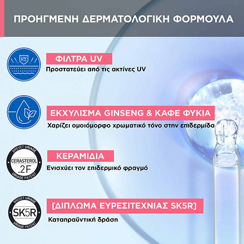 Uriage Roseliane Rich Moisturizing Face Cream with SPF30 Against Redness with Ceramides 40ml