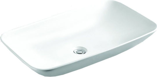 Piccadilly Αrt GA-2060 1101070012 Aufgesetztes Waschbecken Porzellan 69.5x39x13cm Weiß