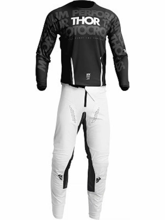 Thor Pulse Bluză Motocross Pentru Bărbați Mânecă Lungă Neagră