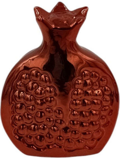 Weihnachtsfigur Halber Granatapfel Porzellan 8.5x7cm 3 Farben Silber