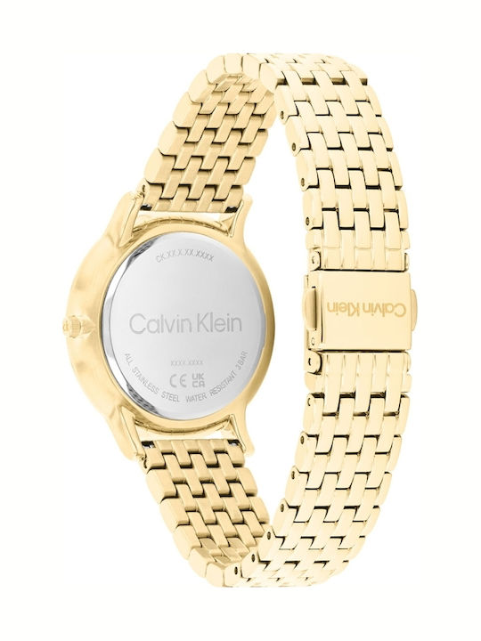 Calvin Klein Luxe Ceas Dama Cu Mecanism Pe Baterie Și Brățară Din Metal Calvin Klein Luxe Ceas Dama Cu Mecanism Pe Baterie Și Brățară Din Metal