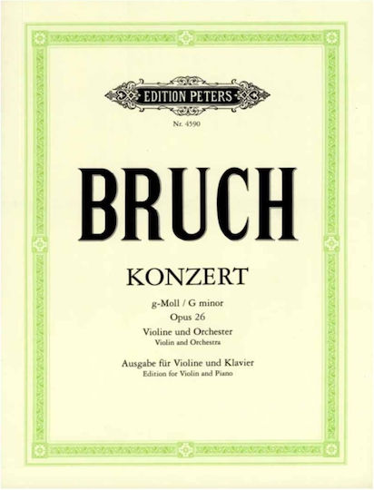 Edition Peters Max Bruch - Violin Concerto No. 1 in G Minor, Op. 26 für Geige