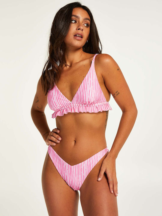 Bikinihosen Slip Hohe Taille Rosa