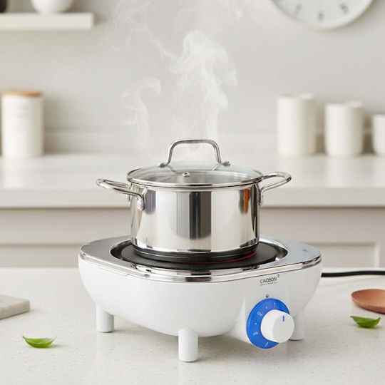 Avizar Induction Heating Plate 500w Fast Cooking 5 Settings White