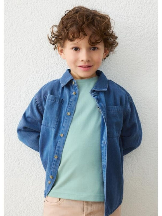Cămașă pentru copii cu mânecă lungă Denim Denim