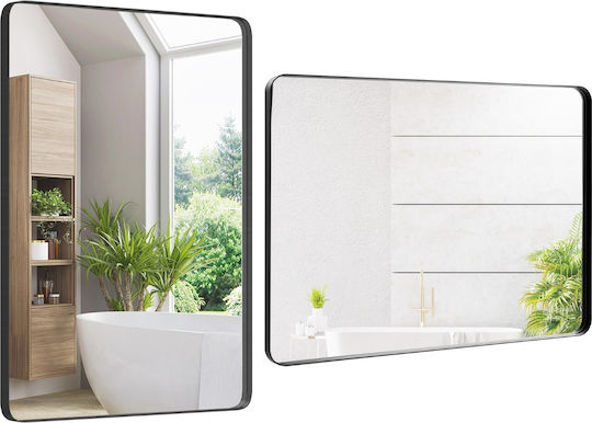 Costway BA8588 Ορθογώνιος από Μέταλλο 76.5x56cm Ασημί