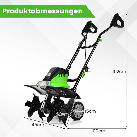 Costway GT3587DE-GN Ηλεκτρικό Σκαπτικό 1500W