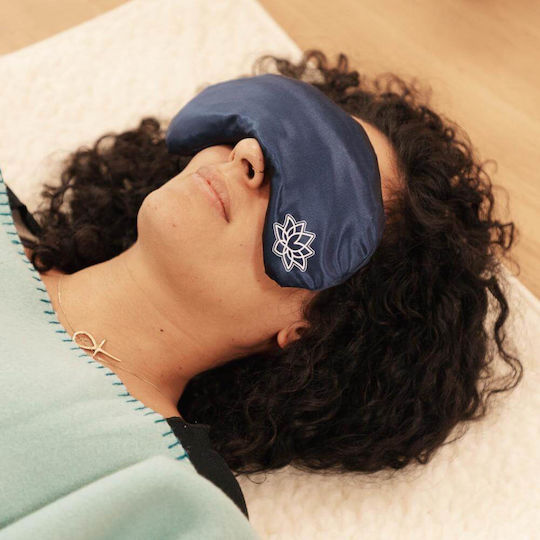 Bodhi Reisekopfkissen Mit Seide Navy Blau