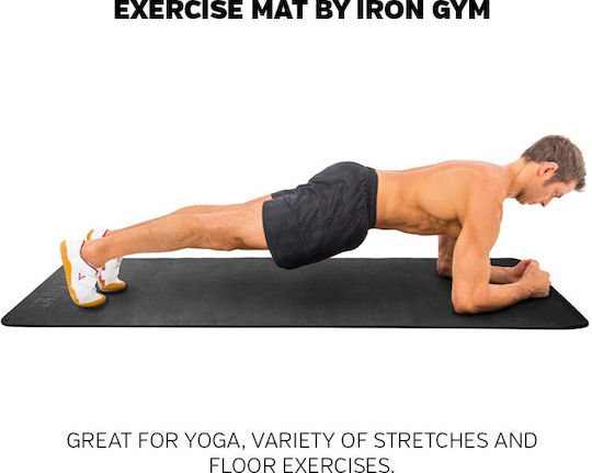 Iron Gym Trainingsmatte Yoga Schwarz 183x61x0.6cm