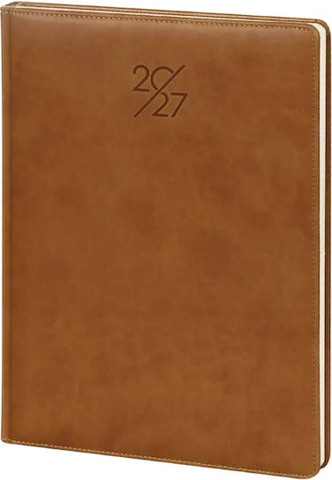 Daily Diary 2027 17x24cm Leatherette Code Mjhw-17 Tan Tamba