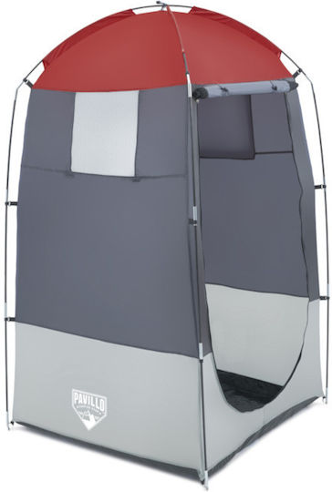 Bestway Pavillo Καλοκαιρινή Σκηνή Camping Τουαλέτας Γκρι 110x110x190εκ. Γκρι/Κόκκινη