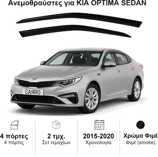 Heko Комплект Ветробрани Dark Fime за Kia Оптима 2бр