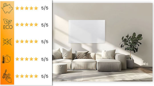 Berdsen Infrarot-Heizpaneele Wand 800W Weiß 100x80cm