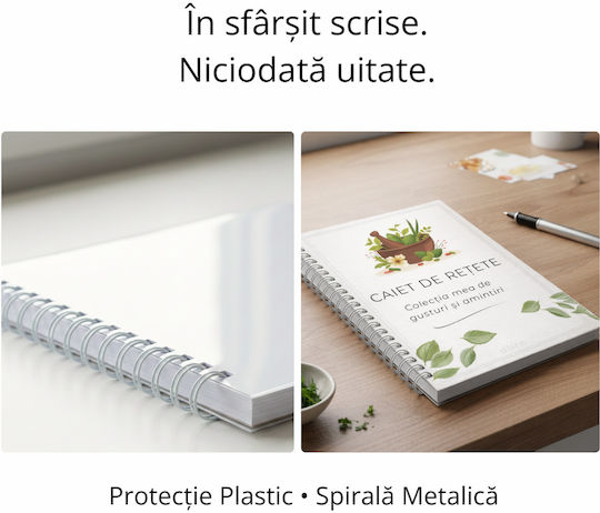 Caiet Spiral A4 Caietul De Rețete 53 Foi Albe