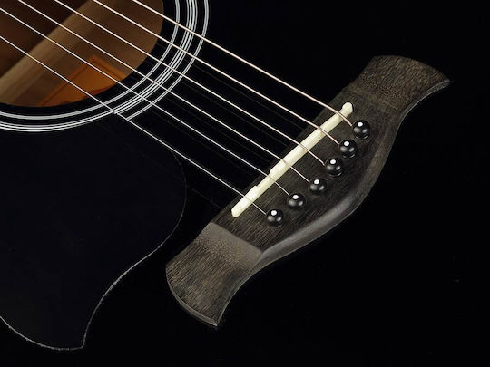 Richwood Series Acoustic Guitar for Left-Handed Players Black