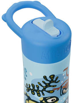 Affenzahn Kids Water Bottle Stainless Steel with Straw Non Spill 430ml