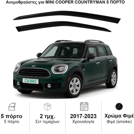 Heko Set deflectoare de vânt Dark Fime pentru Mini Țăran 2buc