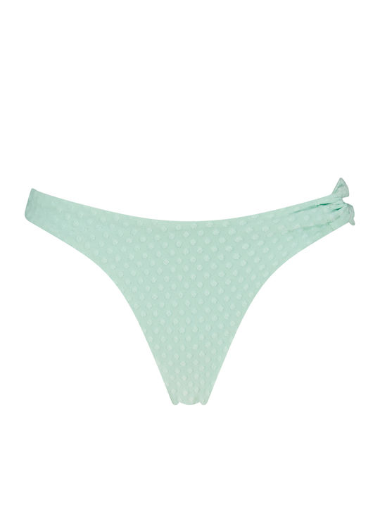 Bikini Bottoms High Waist Green Slip