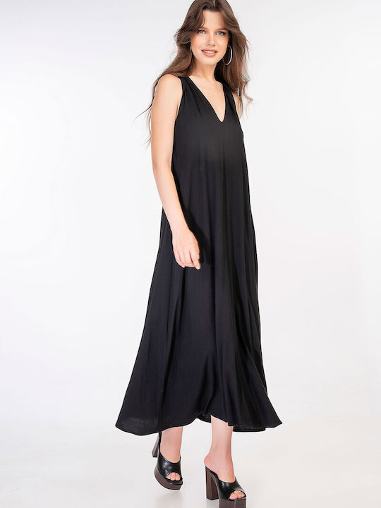 Rochie Maxi Jupon de vară Neagră