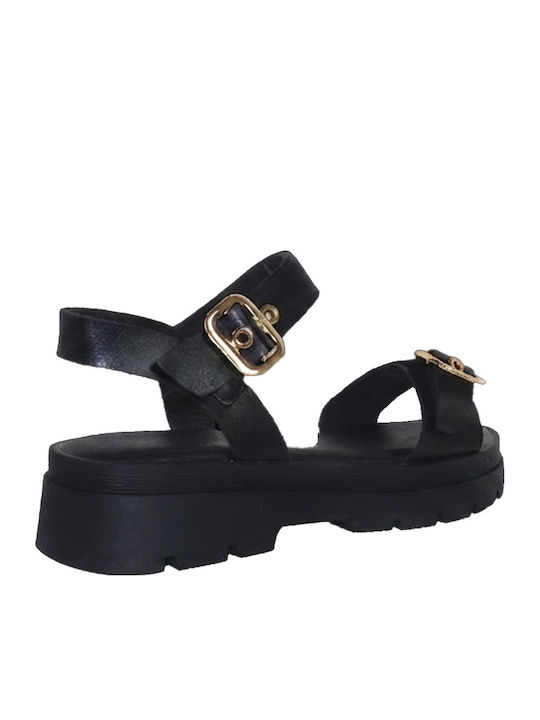 Women's Flat Sandals Flatforms Black