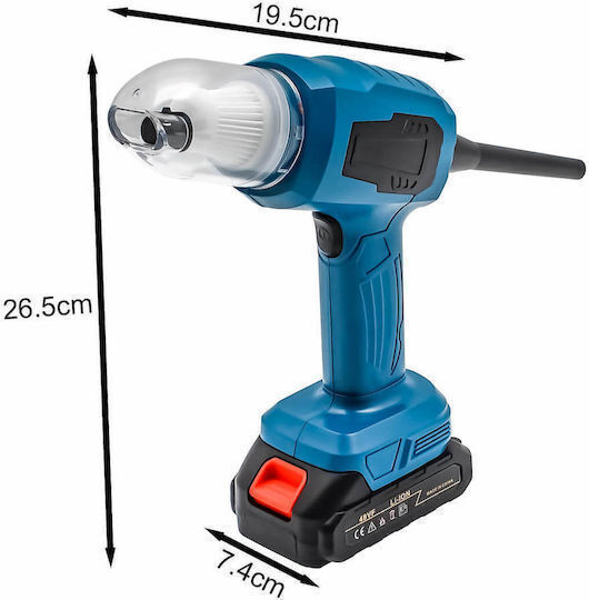 SPV Autostaubsauger & Gebläse 2-in-1 Wiederaufladbar 12V 150W Blau