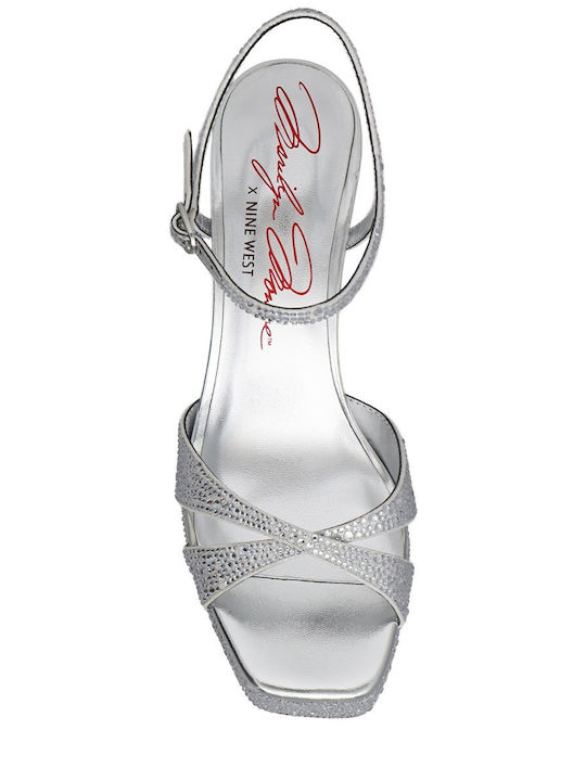 Suede Sandals Silver