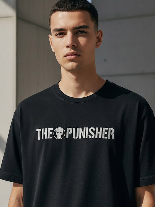 Cotton Division Marvel Punisher Urban Logo Oversized T-shirt Mmats089 Cotton Division Marvel Punisher Urban Logo Oversized T-shirt Mmats089