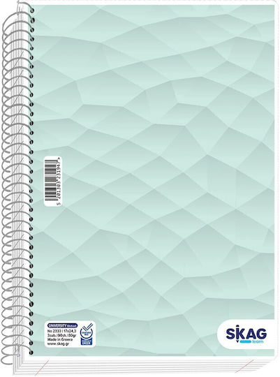 Skag Spiral Notebook Ruled A4 5 Subjects University Laminated