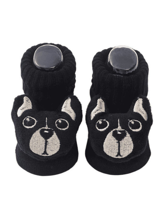 3D Cute Cotton Socks Puppy Figure Black
