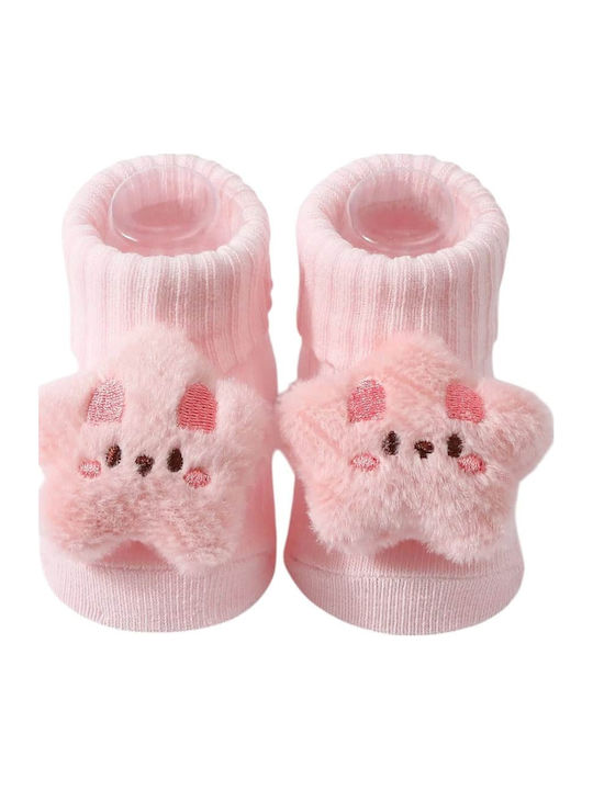 3d Cute Socks Figure Stars Animals Pink