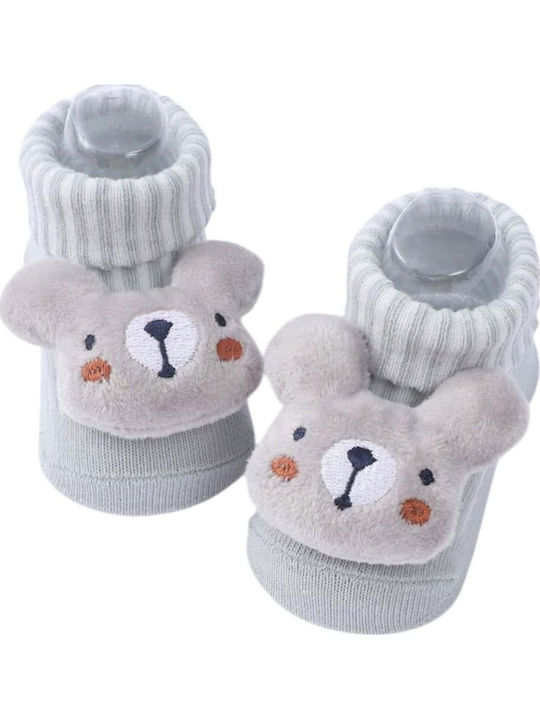 3D Cute Cotton Socks Bunny Figure Grey