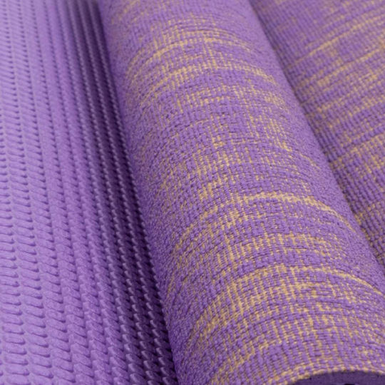 Myga Στρώμα Γυμναστικής Yoga Μωβ (183x61cm)