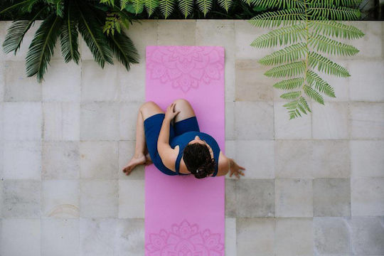 Yoga Design Lab Матрак За Фитнес Йога Розов (173x61см)