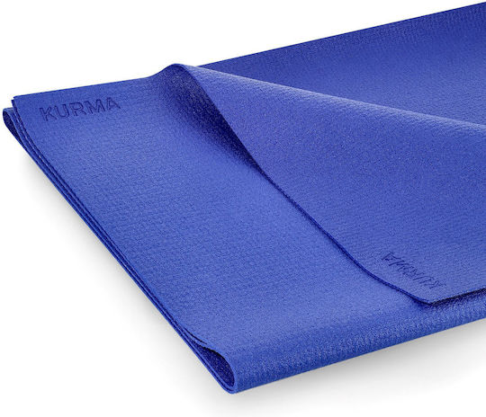 Kurma Αναδιπλούμενο Στρώμα Γυμναστικής Yoga Μπλε (185x60cm)